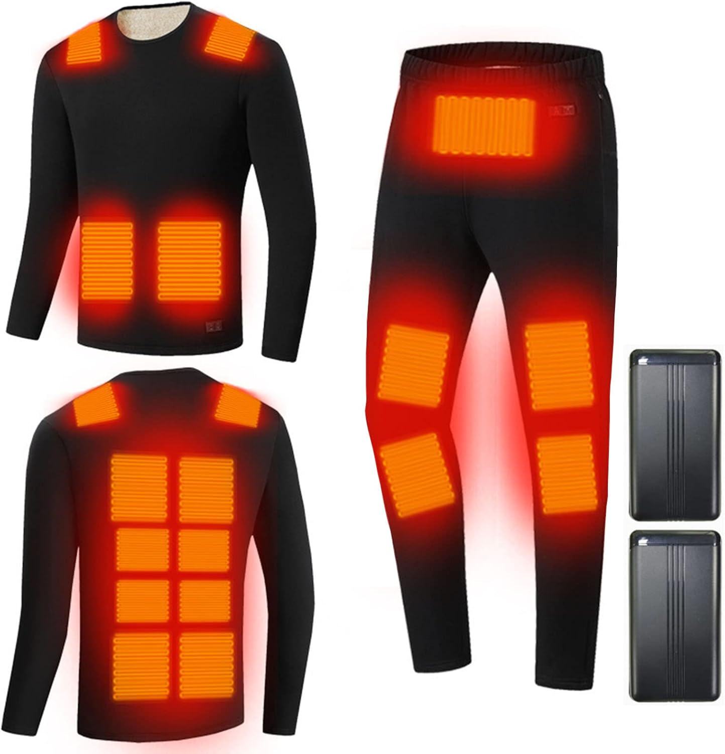 Vuirrm Thermal Underwear for Men Cold Weather USB Electric Thermal