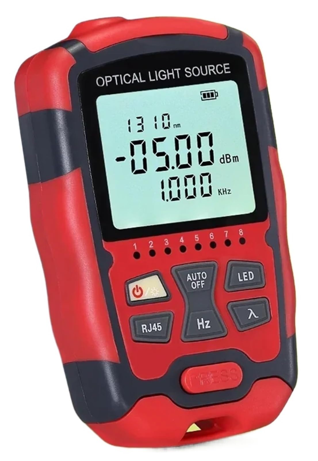 Testeur de Puissance de Fibre Optique AUA-M1315, testeur de câbles à Fibre Optique FTTH et Source Lumineuse à Fibre Optique monomode(Rechargeable MC1315)