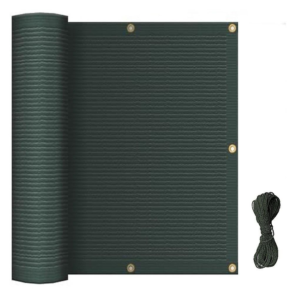 Malla Privacidad balcones y vayas Verde | De 5x0,9 metros | Fibras Alta Resistencia HDPE con Tratamiento UV, Alta Densidad,Transpirable, Fácil instalación | Para jardín, balcón, vayas o piscina.