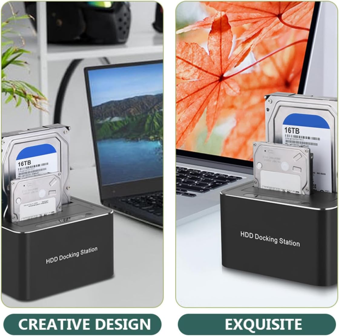 SEWACC Serial Ata to USB 3.0 Hard Drive Docking Station with Offline Clone Function, Supports to 16tb 2.5 and 3.5 Inch HDD Ssd, Safe to Use with Abs and Aluminum Magnesium Alloy