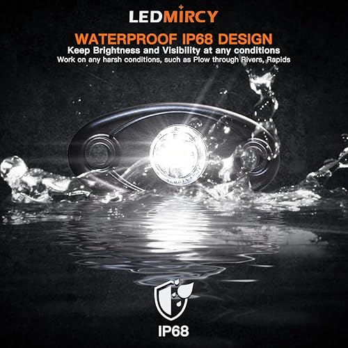 Miniatura 2 de LEDMIRCY Luces LED de roca blancas, 6 piezas para Je ep todoterreno, camiones, RZR, barco, ATV, UTV, SUV, luces de neón bajo la carrocería, Trail,