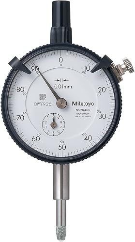 Mitutoyo 2046S, 0.01mm X 10mm Dial Indicator, 0-100, Lug Back, Series 2, 8mm Stem | Lug Back, Series 2, 8mm Stem