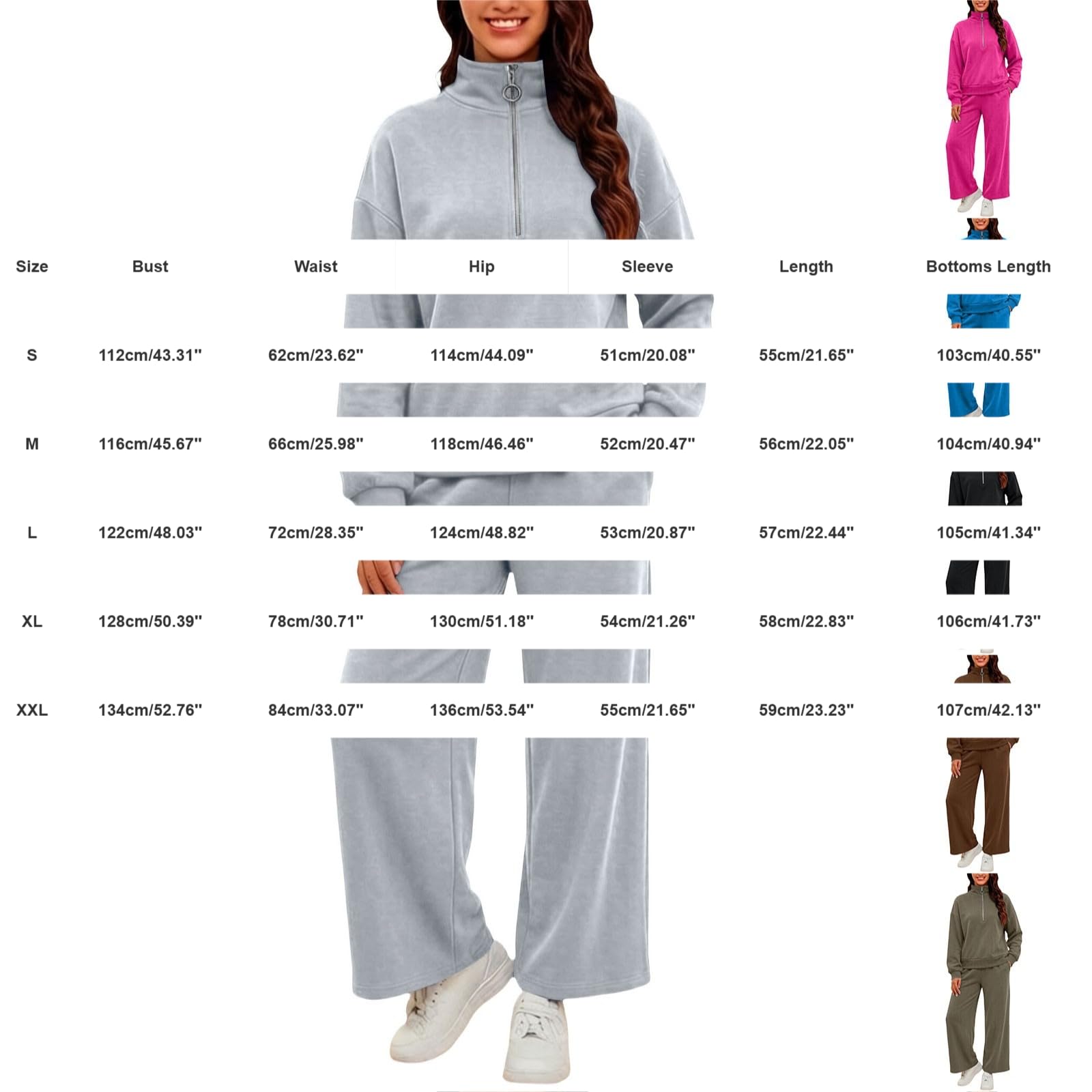 Tuta Da Donna Eleganti Cotone Felpa Manica Lunga E Pantaloni Lunghi