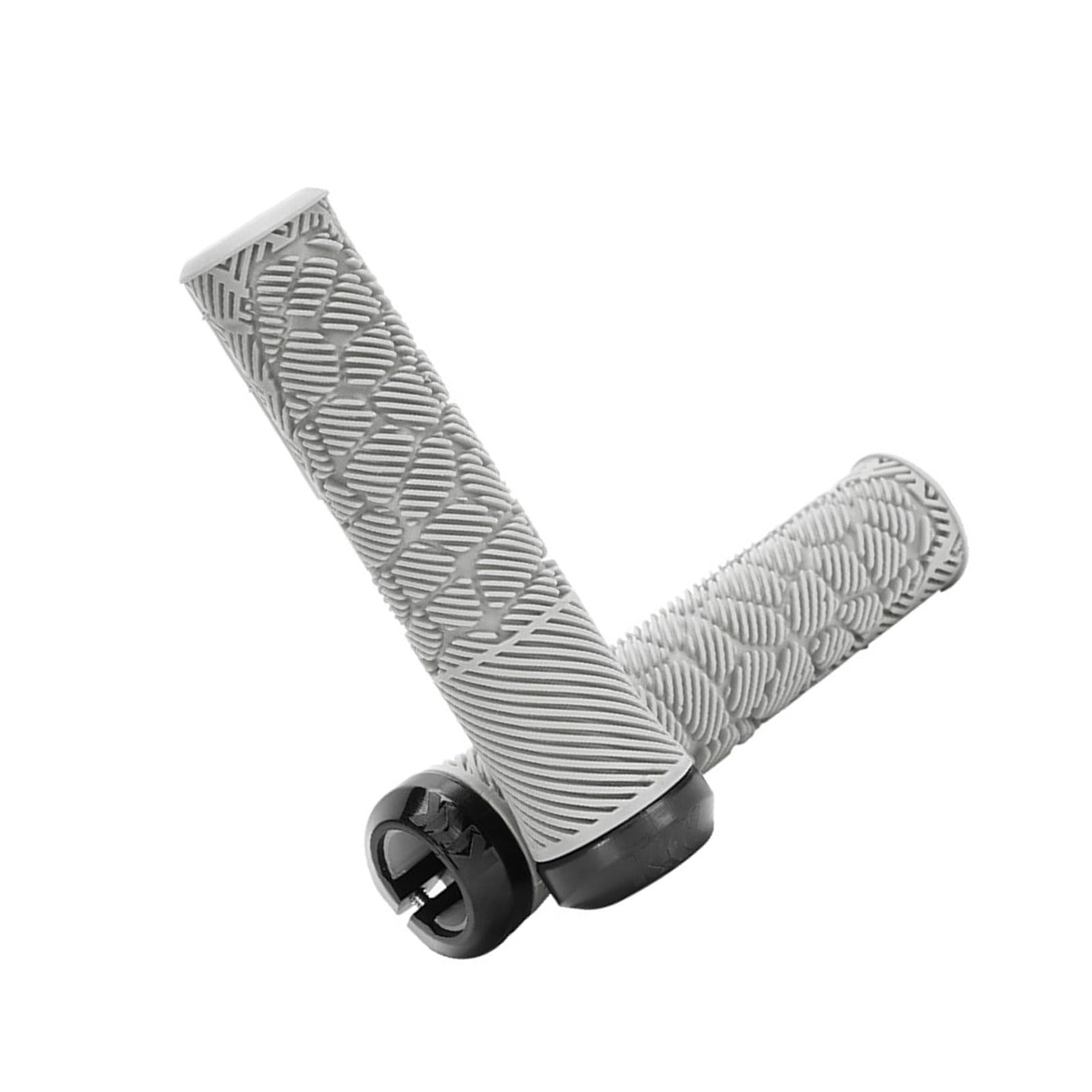 Laikoutd Gray 1Pair Ergonomic Bicycles Handle Grips Replacement Rubber Shock Absorption Handlebar Cover Easy To Installation Cycling Accessories