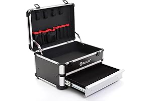 2-Layer Plastic Tool Case with 4 Drawers for Tools Storage and Organization
