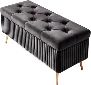 Storage Stool, Stylish, Large Capacity, Sofa Storage, Ottoman, Bench Sofa, Foot Stool, Nordic, Storage Box, Foot Rest, Step Stool, Storage Chair, Velvet Seat, Toy Box, Trunk Bench