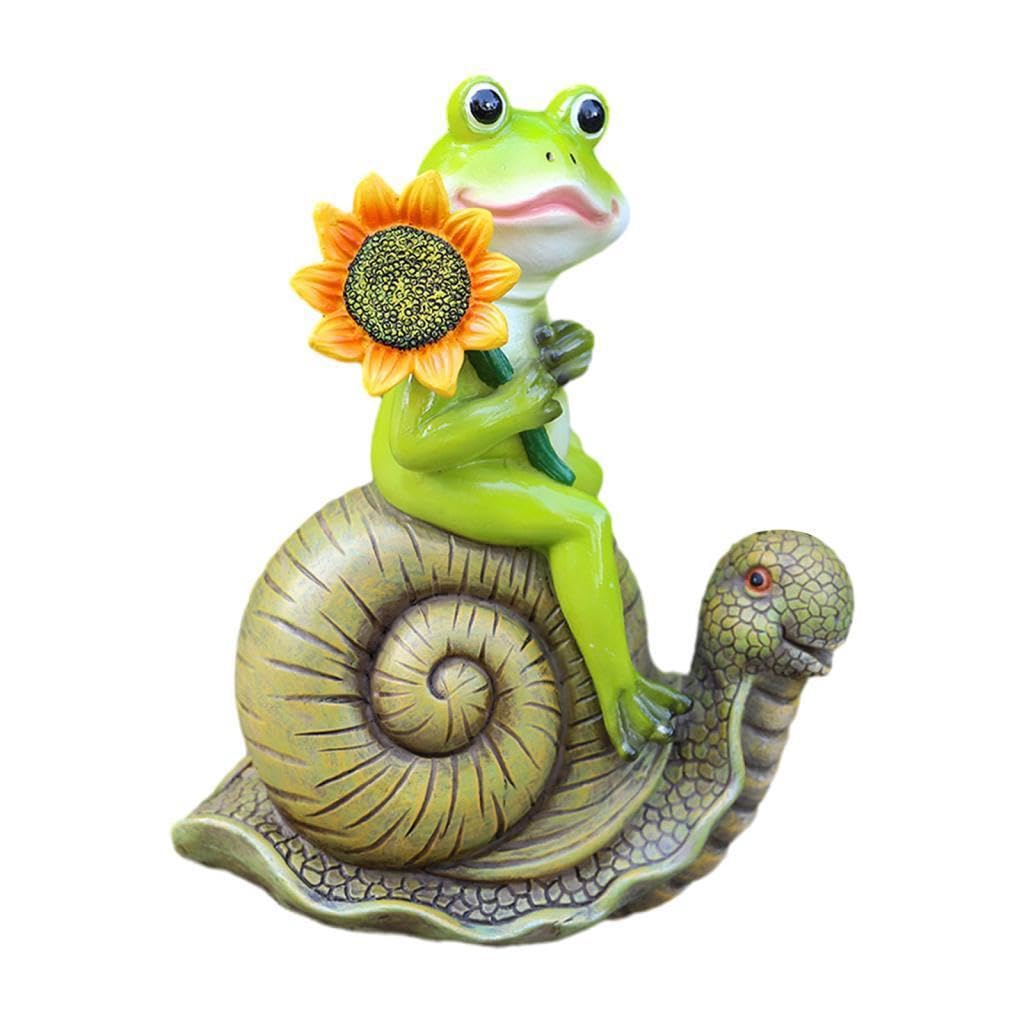mophrati Environmental Miniature Frog Garden Statue Decor Fun Frog Figurine Good Garden Accessory For Outdoor Spaces Miniature Statue Decor Funny Porch