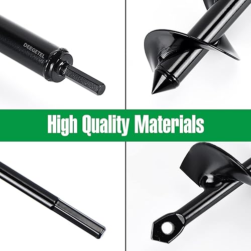 Miniatura 3 de Broca de taladro para plantar, paquete de 4, taladro hexagonal de 3/8 pulgadas en espiral de tierra para jardín, fácil de bombilla, flores de