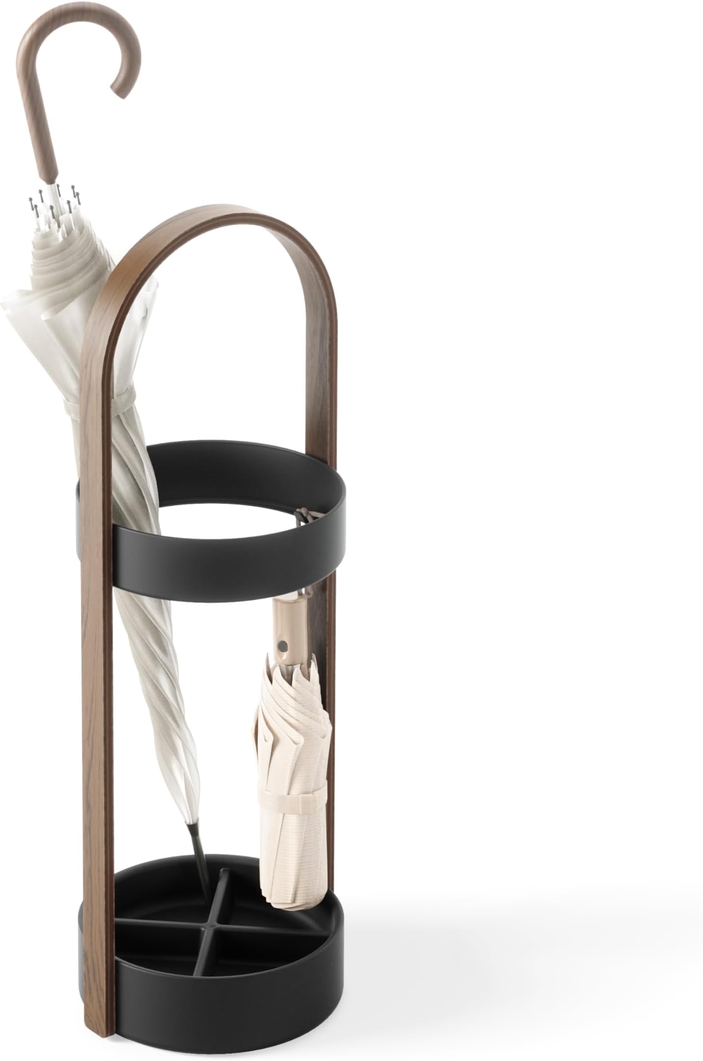 Umbra Space Saving Hub Umbrella Stand Black/Walnut