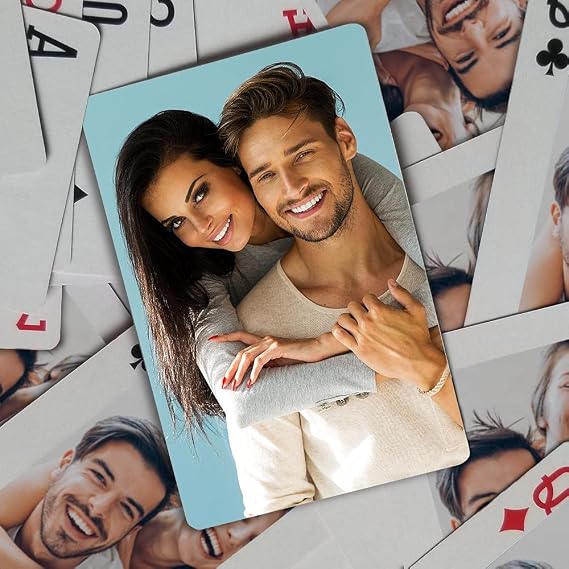 VEELU Custom Photo Playing Cards - Personalized Casino Cards (Poker Size Deck)