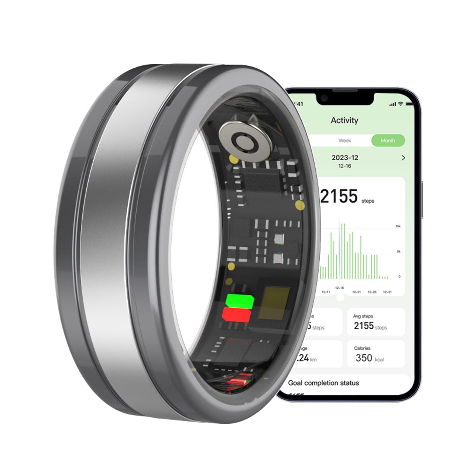 Bague Connectée pour la Surveillance de la Santé au Quotidien, Modèle Mixte Taille 9