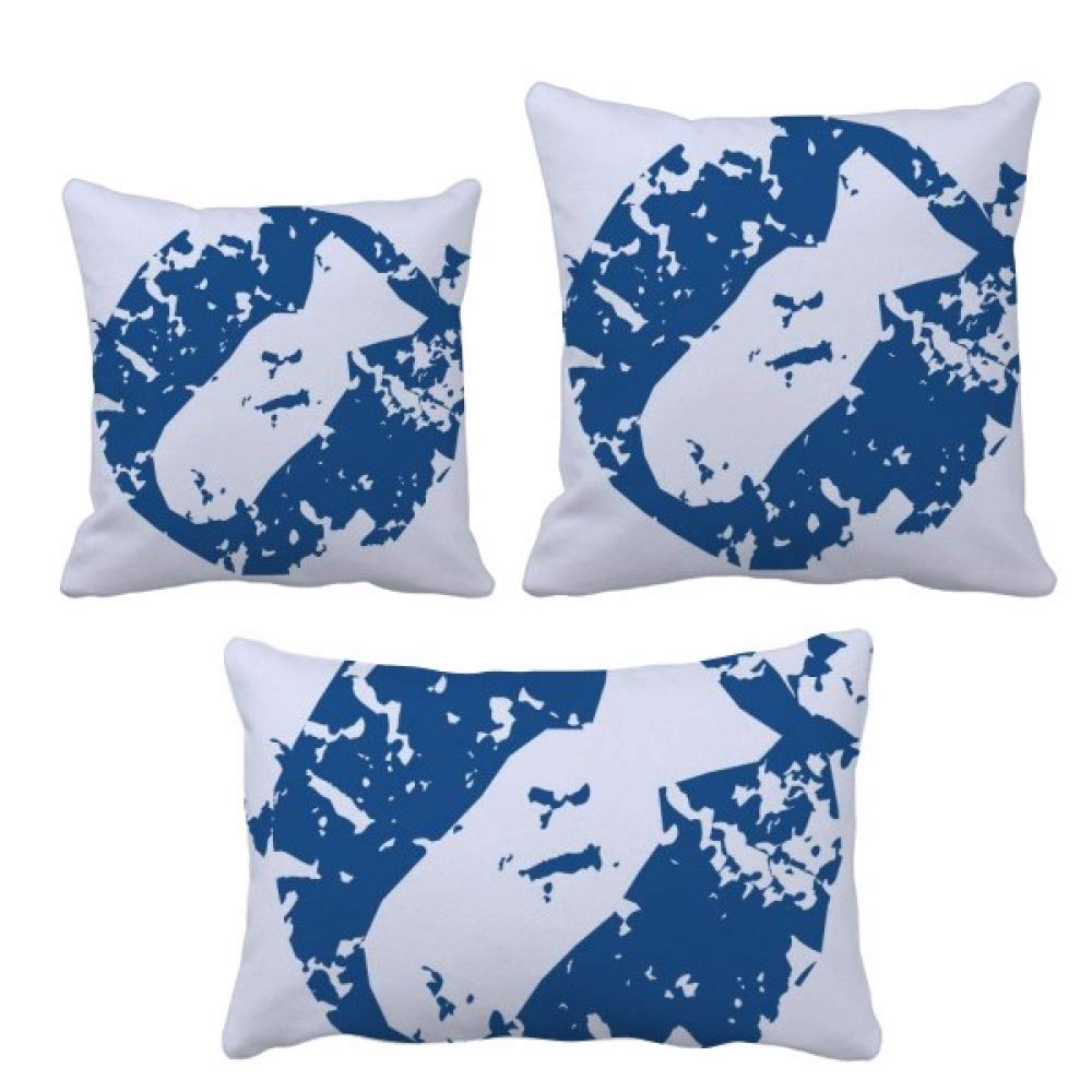 Housse de coussin design symboles DIYthinker avec fermeture éclair invisible
