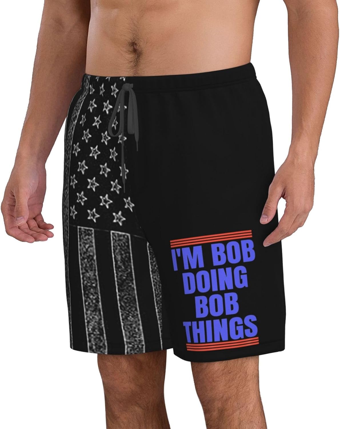 I'm Bob Doing Bob Things Men's Swim Trunks Board Shorts Swimwear Bathing Suit Men's Beach Shorts L