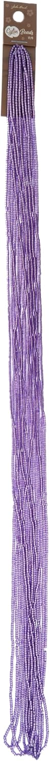 John Bead 23g Cylin Beads Purple Silver Lined 11/0 Glass Cylindrical Seed Beads for Jewelry Bracelets Necklaces Earrings Making Embroidery