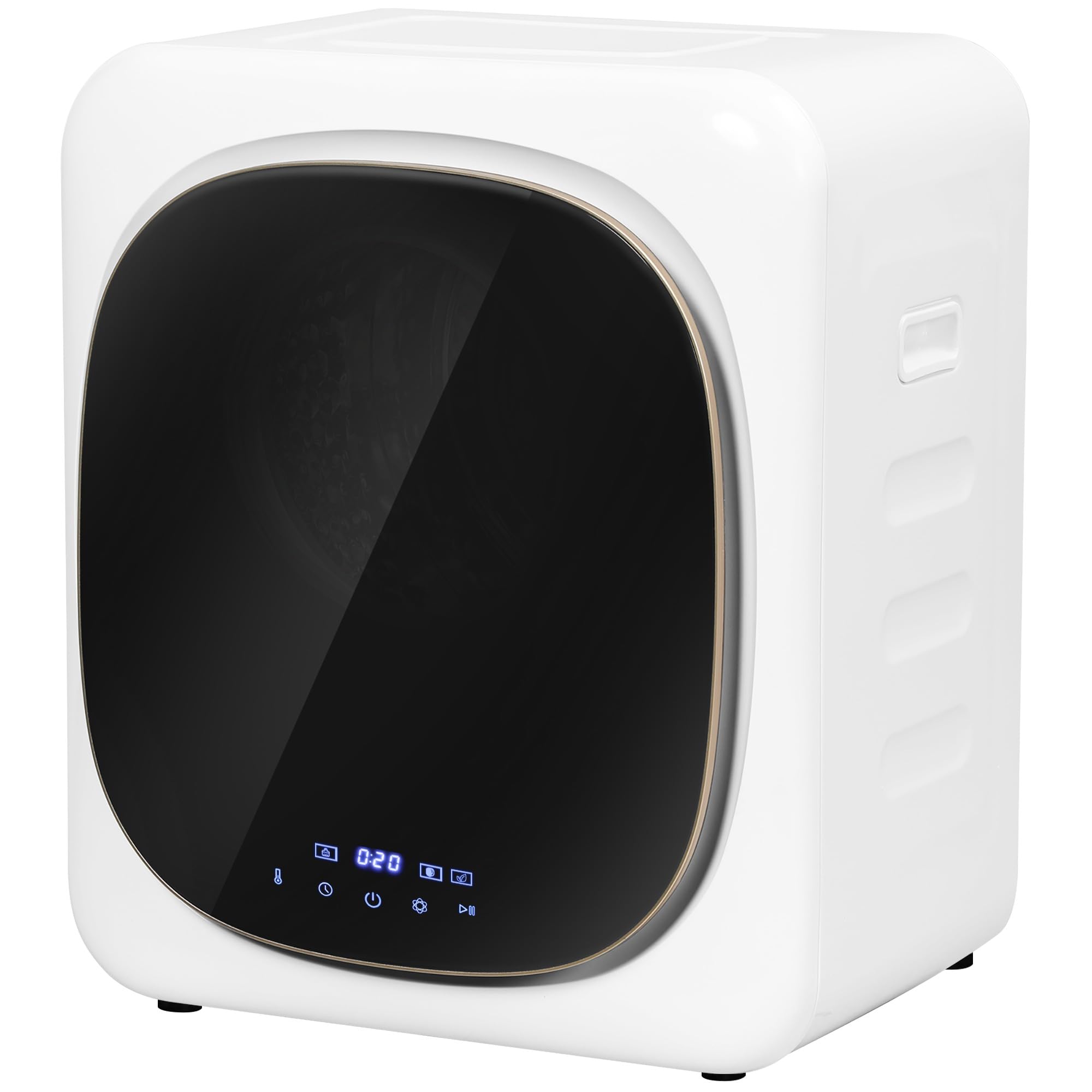 HOMCOM Secadora de Evacuación 3 kg Compacta 800W Pantalla Táctil Blanco