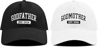 Godparents Proposal Gift 2026, Godmother & Godfather Hats Christmas Birthday Gifts for Godmother Godfather