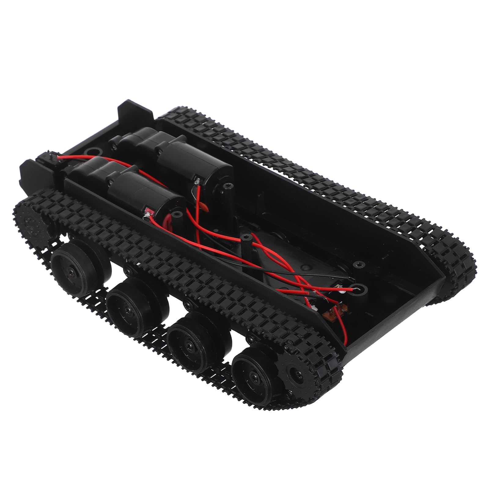 ifundom Kit de Chasis de Coche Robot Tanque Orugas Negro Abs 4piezas | Principiantes, Base para Proyectos de Codificación y Bricolaje, Decoracion Colegio, Aprendizaje y Exploración