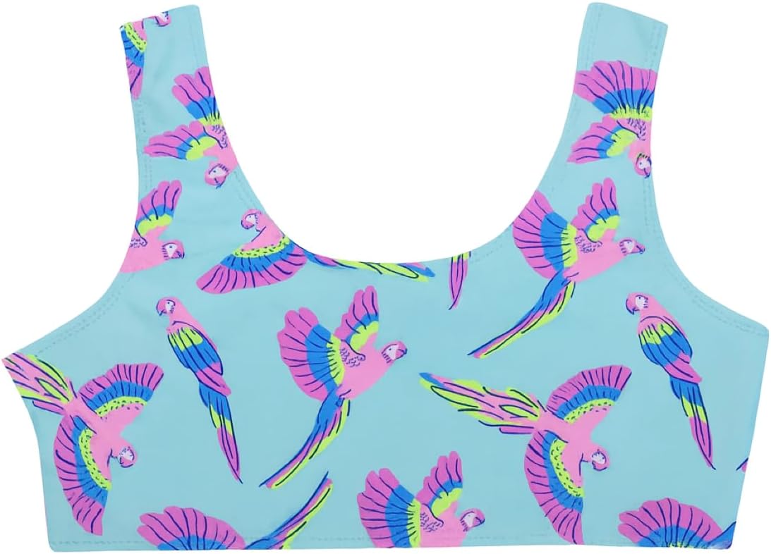 Destira Girls Bikini Top Only Swimsuit, Bathing Suit Top, Trendy and Fun Designs for Swimming