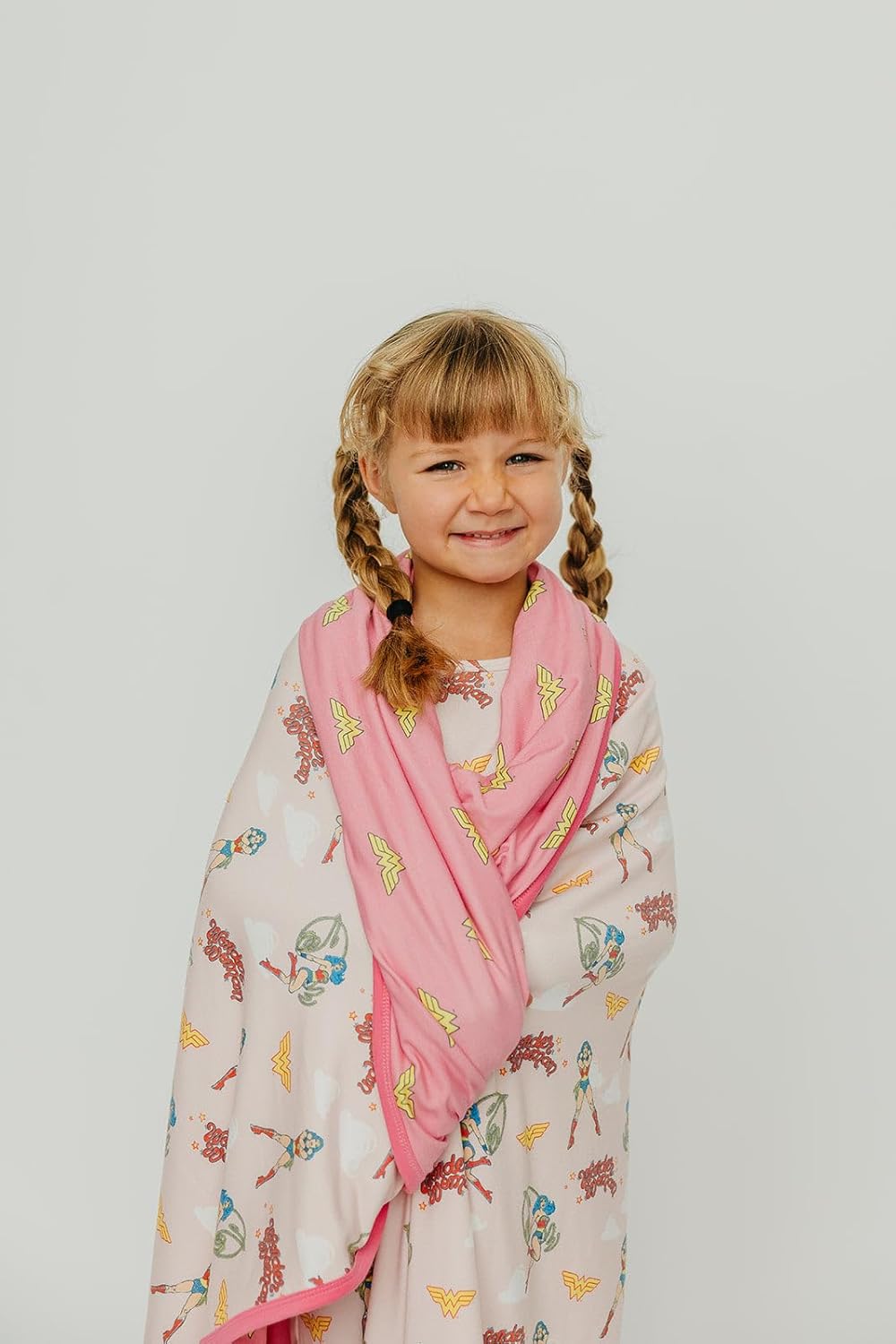 Copper Pearl Three-Layer Baby Blanket: Soft Quilt for Boys and Girls | Breathable, Cozy Toddler Blanket | 46x46 Premium Polyester/Rayon | Wonder Woman