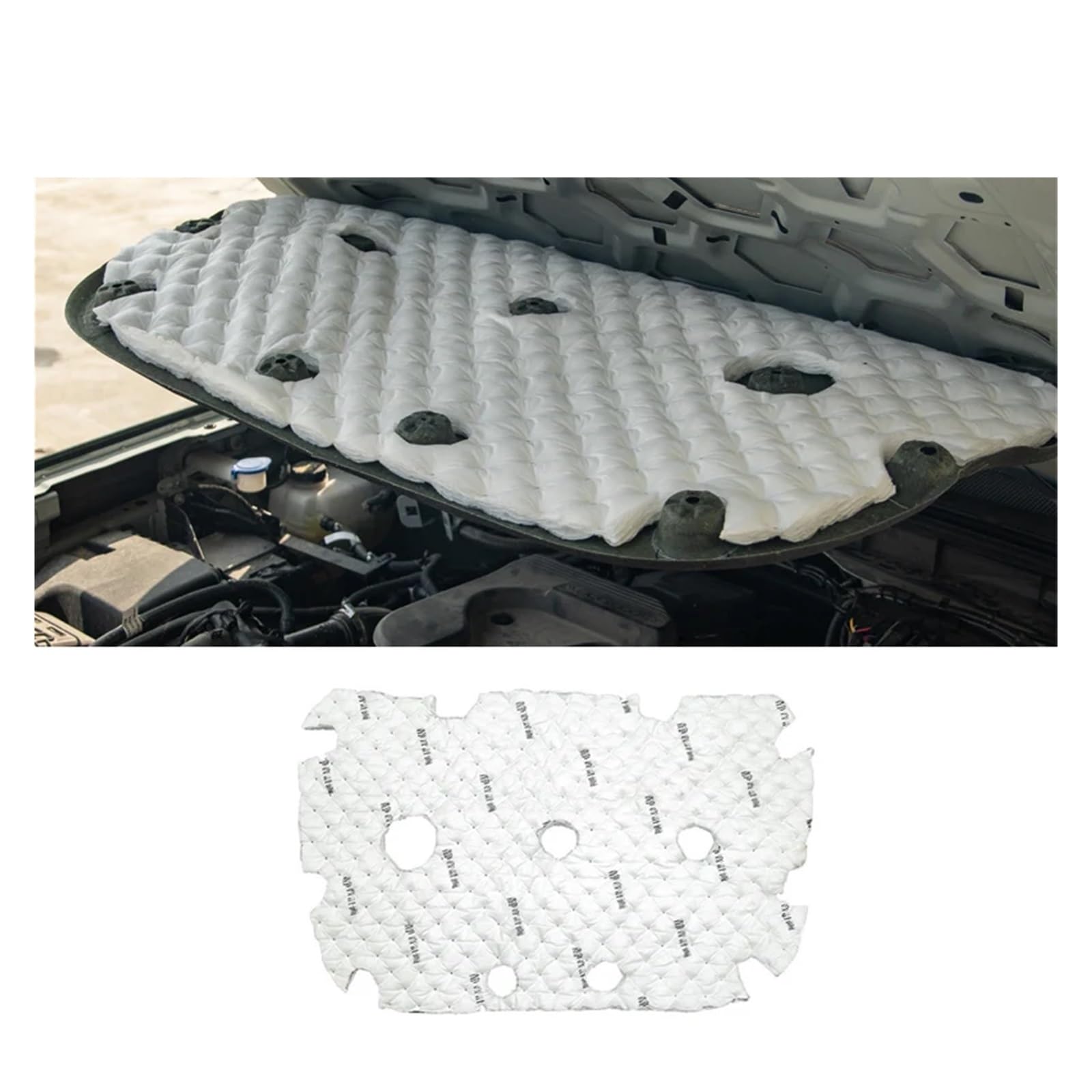 Compatible for Ford Bronco Engine Sound Insulation Cotton Sound Insulation Cotton Noise Reduction for Engine Compartment 2021-2024 2025+