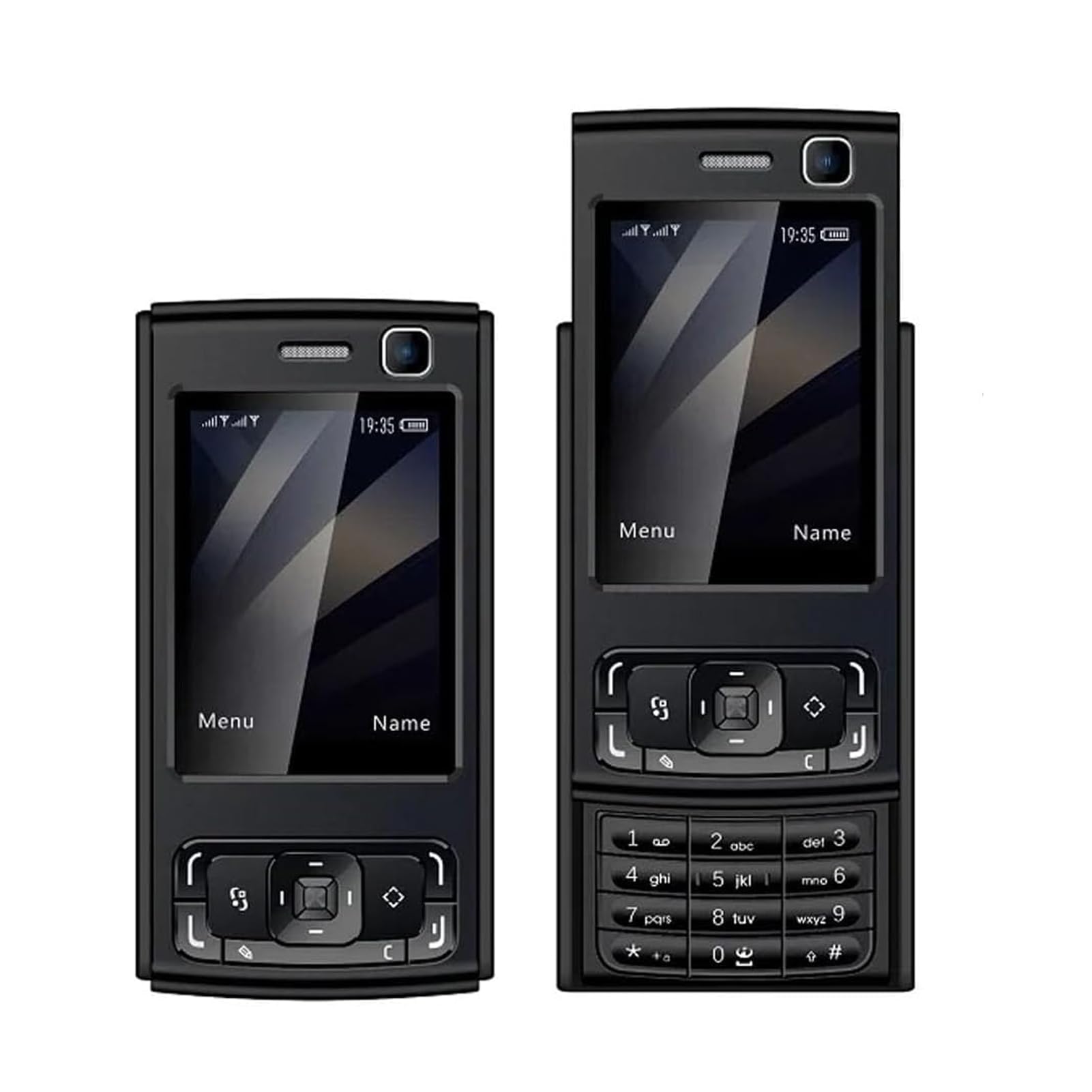 VBESTLIFE Telefono Cursore Sbloccato, Telefono Cellulare GSM 2G con Schermo 2.0 Pollici, 1000 MAh, Altoparlante Ad Alta Voce, Dual Sim, Lettore Musicale, Bluetooth, per Anziani per Bambini (BLACK)