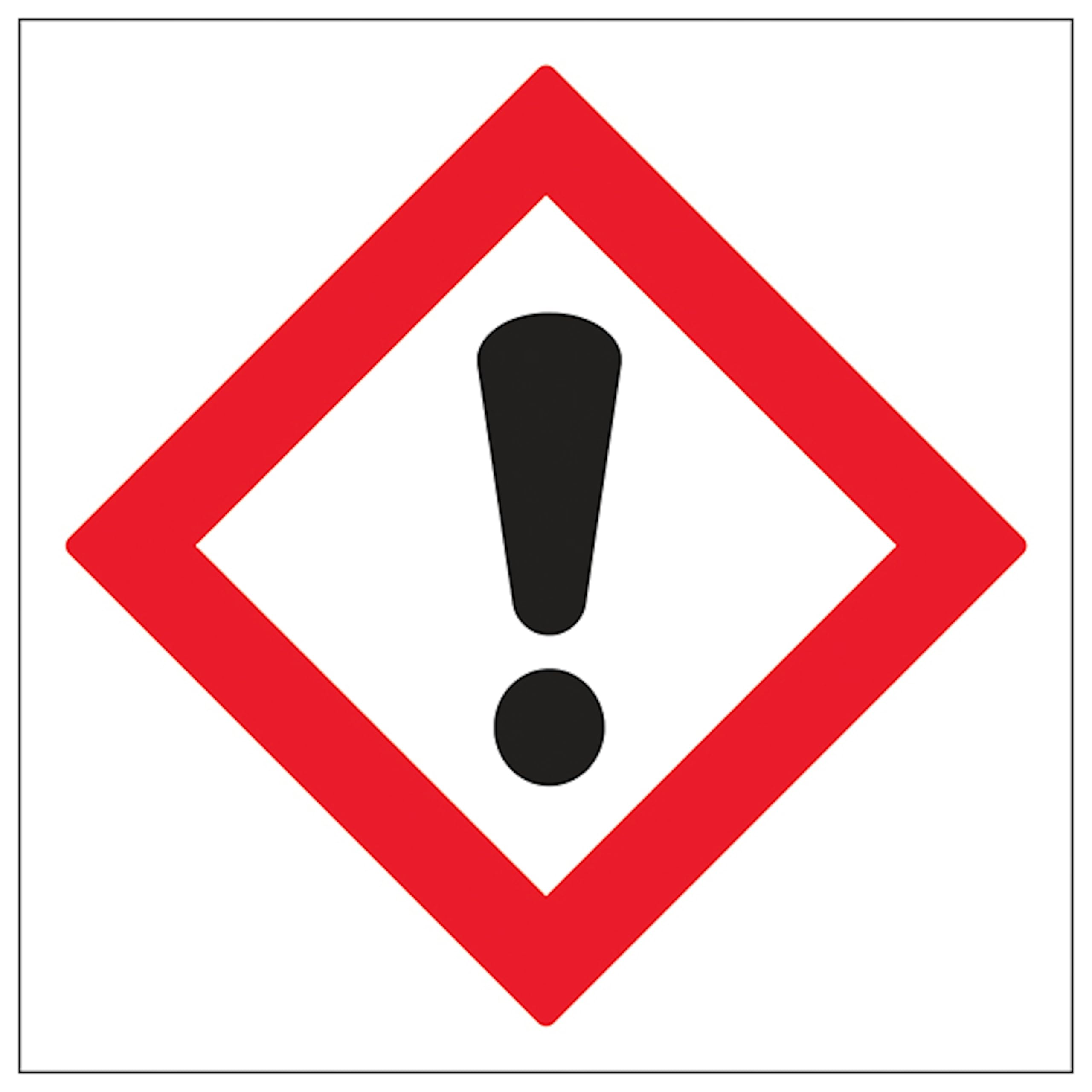 V Safety Exclamation Symbol 100 x 100 mm - Self Adhesive Vinyl - Aluminium Effect Safety Sign