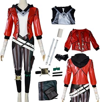 Arcane Vi Cosplay Costume Red Uniform Outfit Unisex Costume Suit