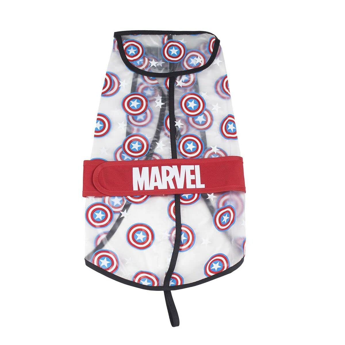 IMPERMEABLE Ajustable para PERRO L Avengers Capitan America RED