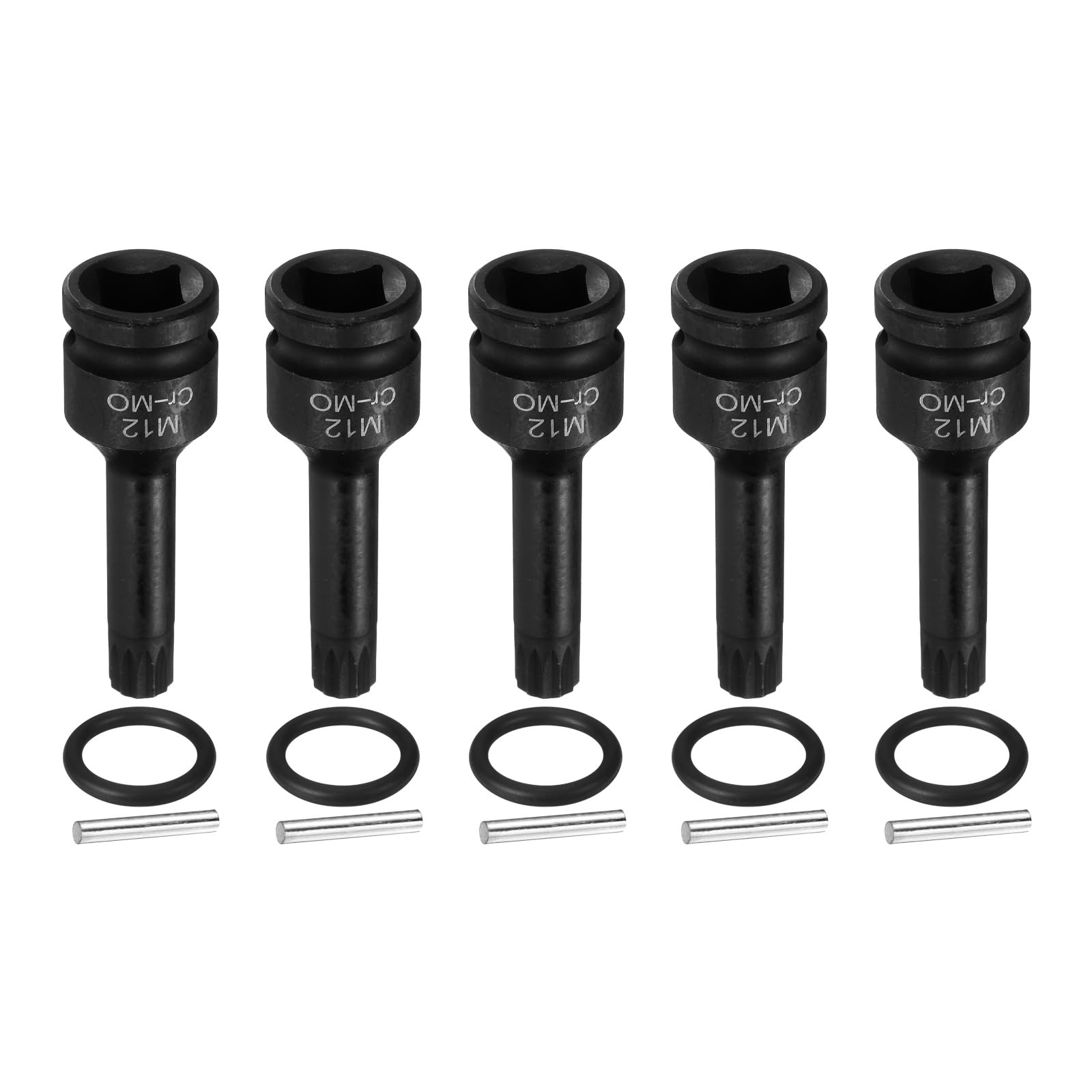 Douilles M12 anti-vibration en acier CR-MO avec goupille et joint torique