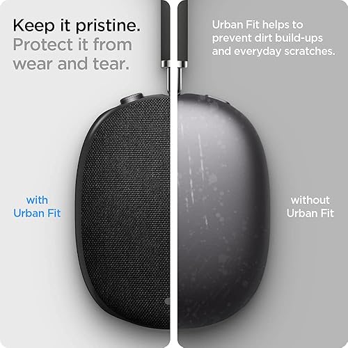 Miniatura 6 de Spigen Funda para AirPods Max, ajuste urbano diseñado para accesorios AirPods Max, fundas de tela de nailon de alta calidad, color negro