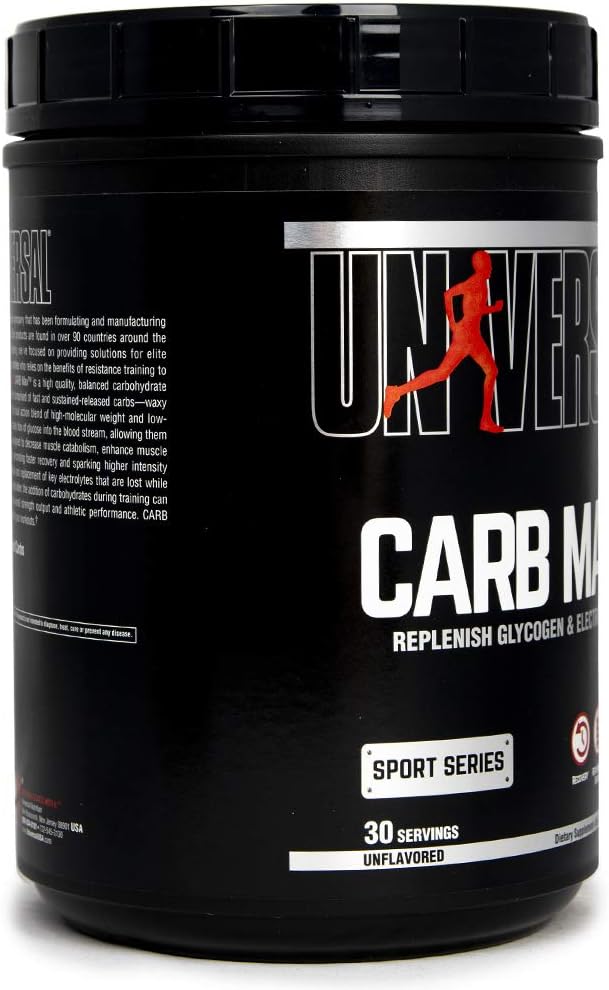 Universal Nutrition Carb Max - Quad Carb Blend for Fast and Sustained-Released Carbs with Electrolyets, Unflavored, 1.39 Pound : Health & Household