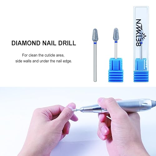 Miniatura 5 de NMKL38 Diamond Bur - Broca eléctrica rusa de acero inoxidable de 3/32 pulgadas, para podología, quiropodía, pedicura, manicura