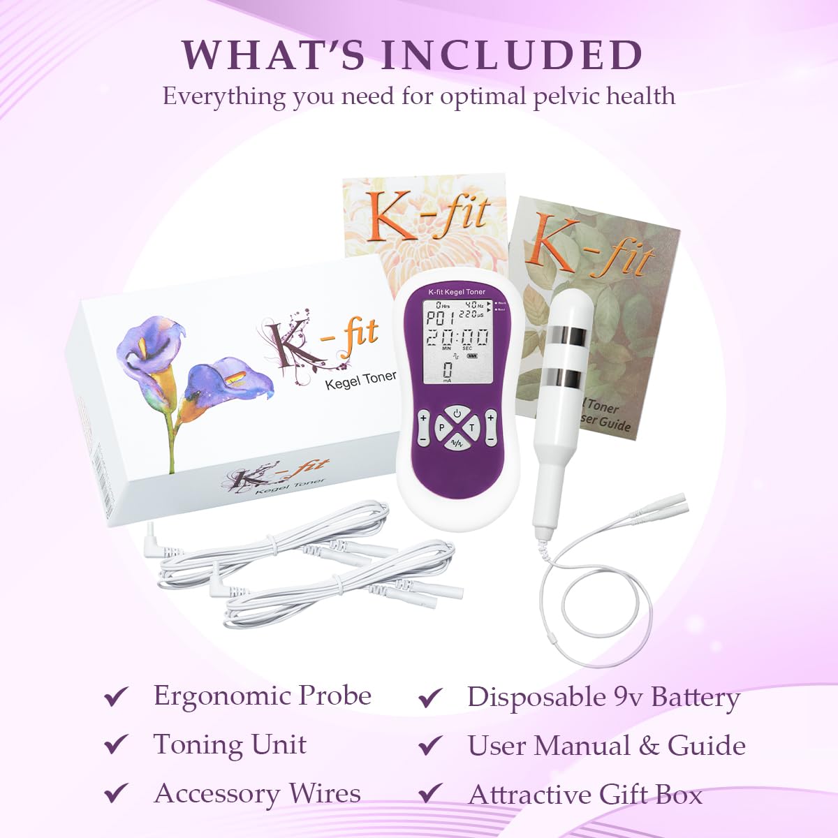 K-fit Kegel Toner for Women - Electric Pelvic Muscle Exerciser for Automatic Kegels, Incontinence Stimulator