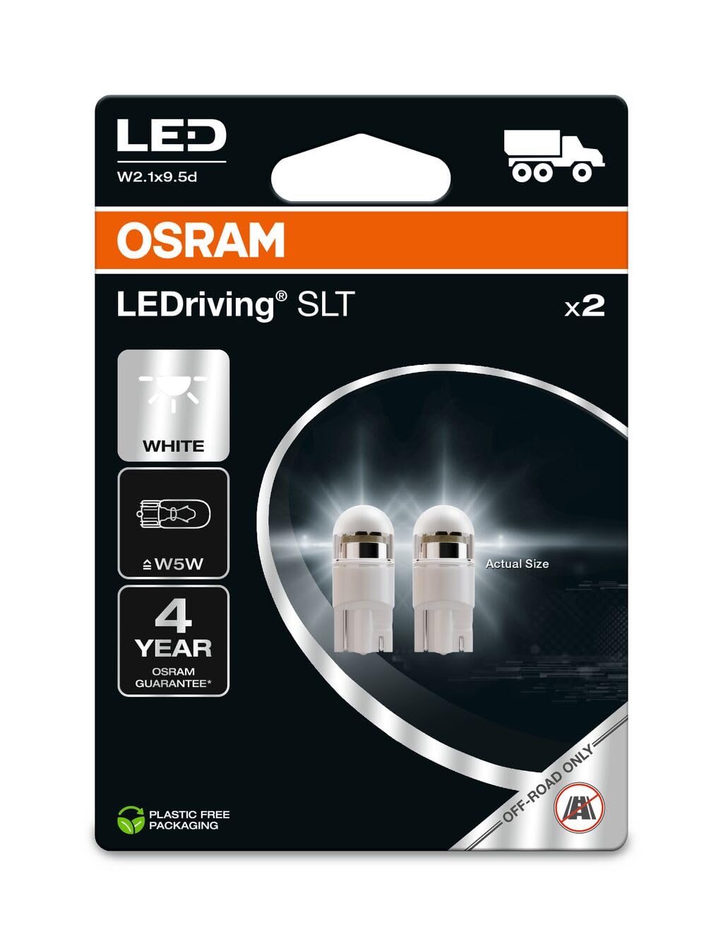 OSRAM LEDriving SLT ≜ W5W, 24V, Lampy sygnalizacyjne do samochodów ciężarowych, terenowe, non ECE, 2 lampy