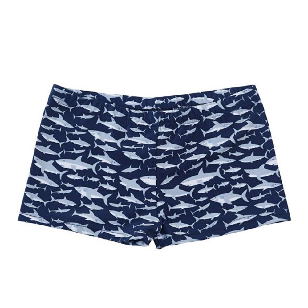 Slipstop Sharks chłopięce szybkoschnące kąpielówki w kolorze ciemnoniebieskim plaża wakacje surfowanie wypoczynek, NIEBIESKI, 4-5 Years