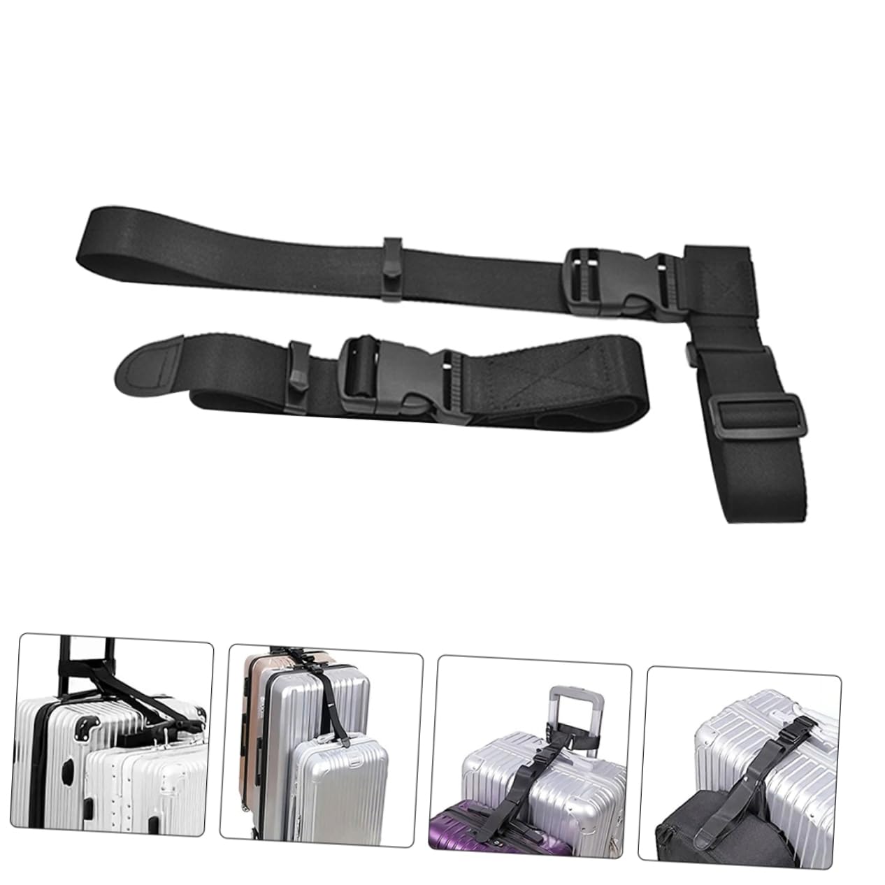 4sets Cinghia Connettore Per Valigia Regolabile Per Bagagli e Zaini Design Compatto e Sicuro Cinghia Materiale Resistente Per Viaggi Pratici e Sicuri