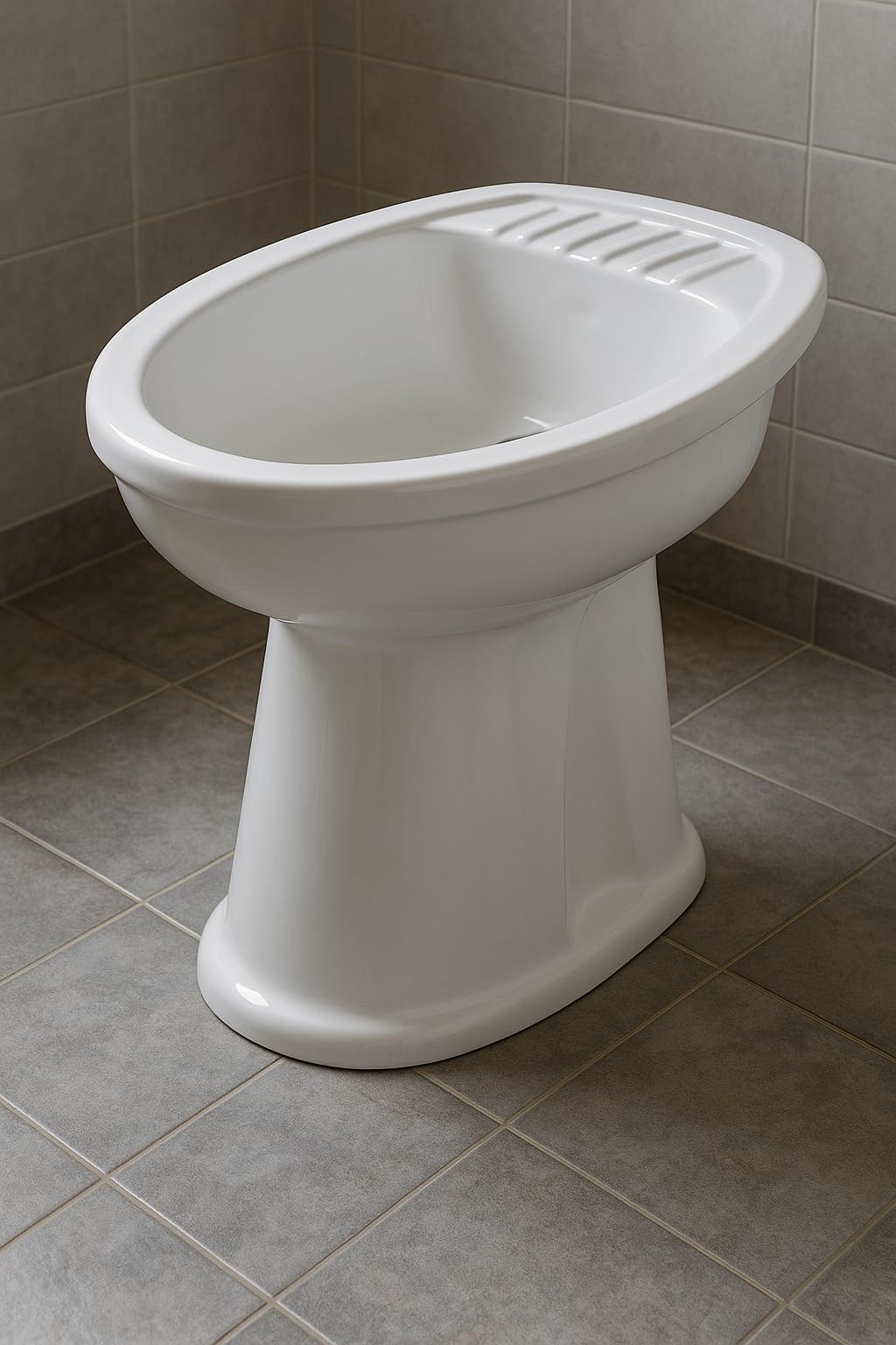 Bidet da Campeggio Portatile e Smontabile | 2 Pezzi in Plastica | Per Camper, Roulotte, Barca, Tenda | Leggero e Facile da Pulire – 47 x 32 x 38 cm