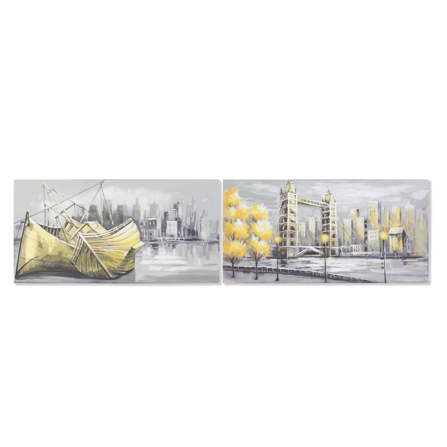 Tableau déco de ville sur cadre MDF 120x60 cm, l'art mural idéal pour moderniser un mur vide