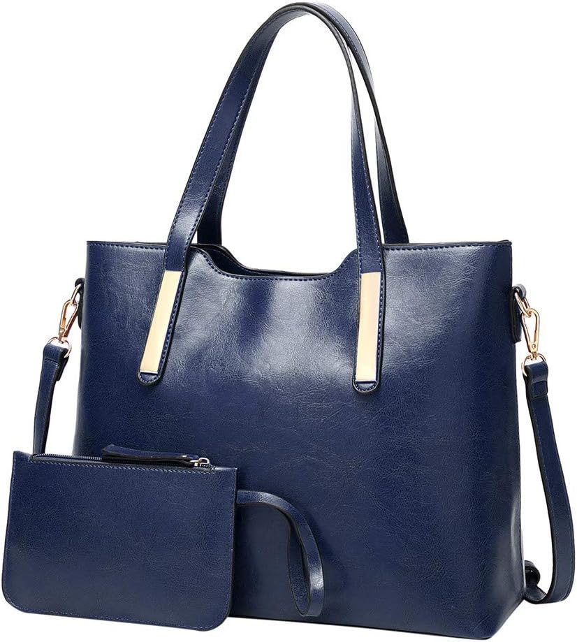 HYSGM 2Pcs Women Pattern PU Leather Solid Color Fashion Handbag+Wallets For Ladies gift