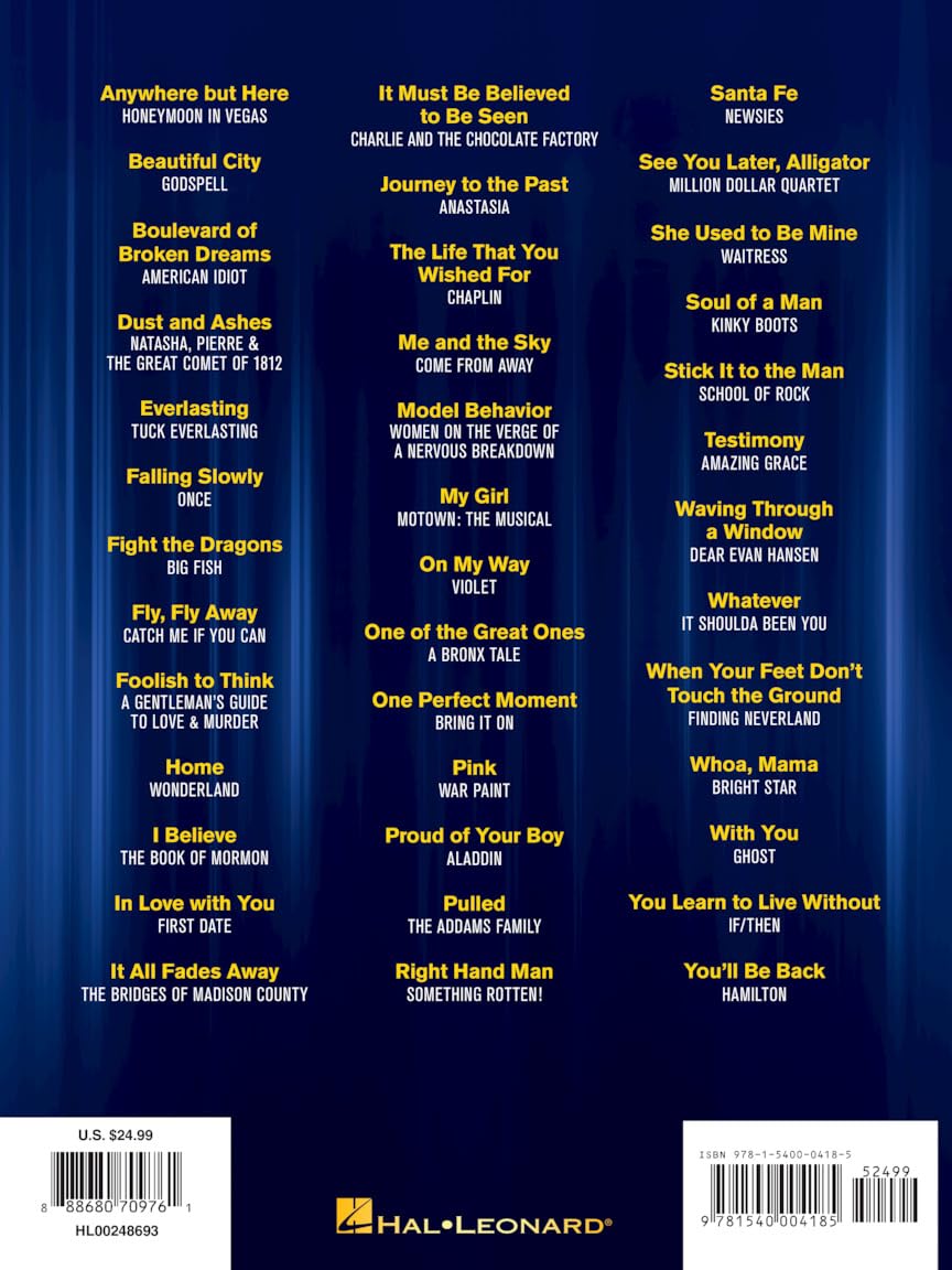 Broadway Sheet Music Collection 2010-2017 | Piano/Vocal/Guitar Songbook | 39 Contemporary Musical Hits from Hamilton Aladdin Dear Evan Hansen and More | Music Book for Performers and Fans