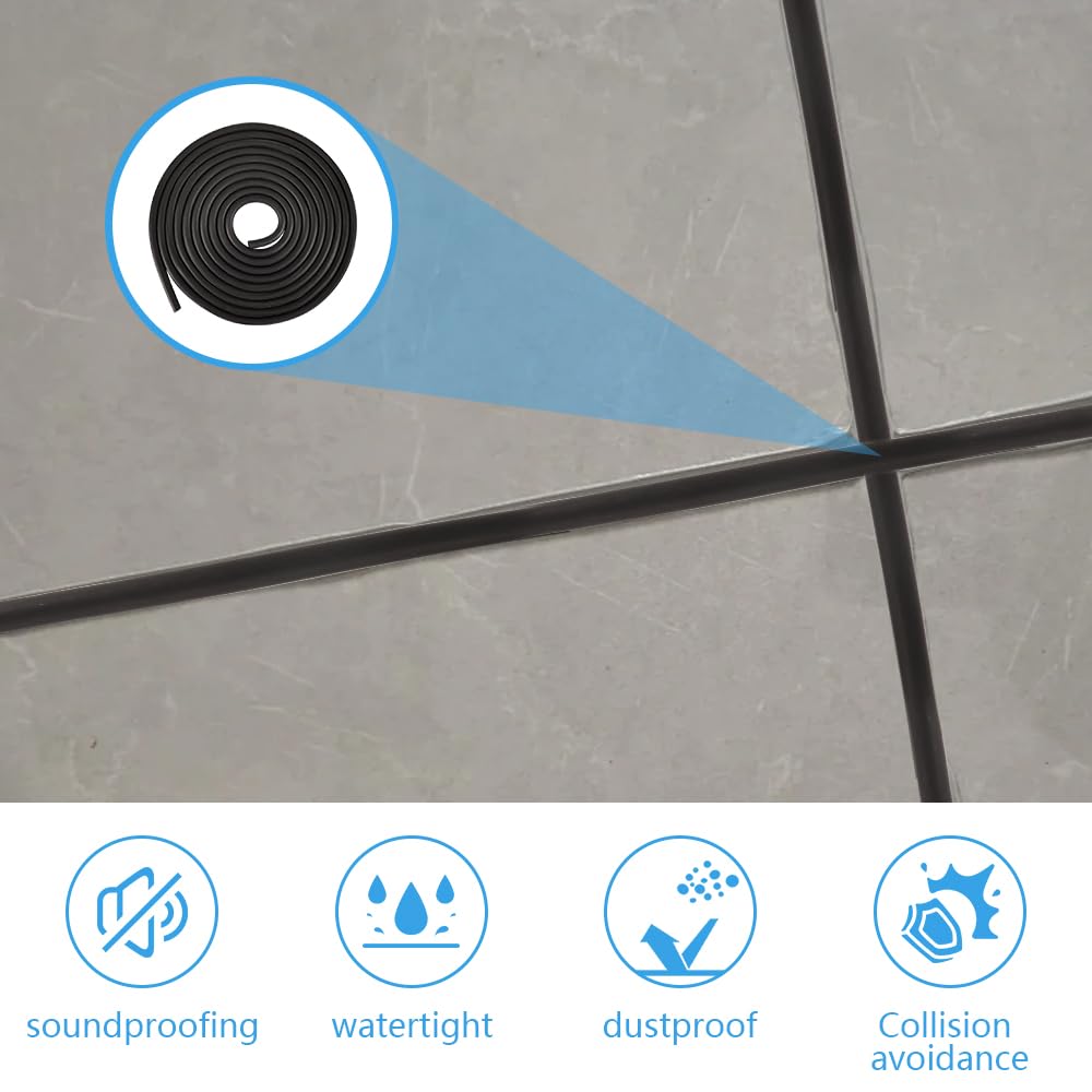 Cordon d'étanchéité rond en mousse EPDM - 5 m de diamètre - Diamètre : 16 mm - Pour fenêtres, murs et plafonds