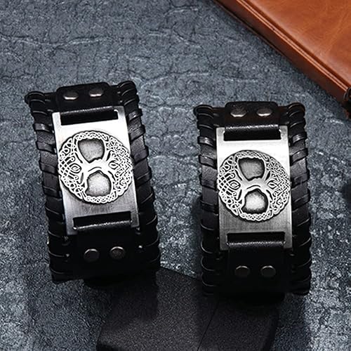 Miniatura 3 de TURTLEDOVE Pulsera vikinga árbol de la vida - Pulsera nórdica con amuleto Yggdrasil - Joyería pagana de nudo celta de Dara