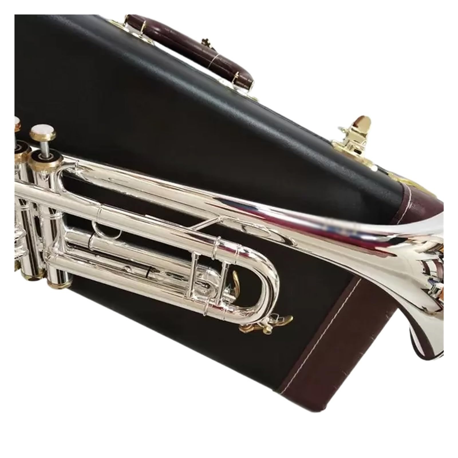trąbka instrument dęty blaszany Profesjonalna Trąbka Bb, Niklowana, Srebrna Mosiężna Produkcja Rzemieślnicza Instrument Jazzowy