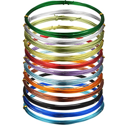 12 Rotoli Multicolore Craft Filo di Alluminio