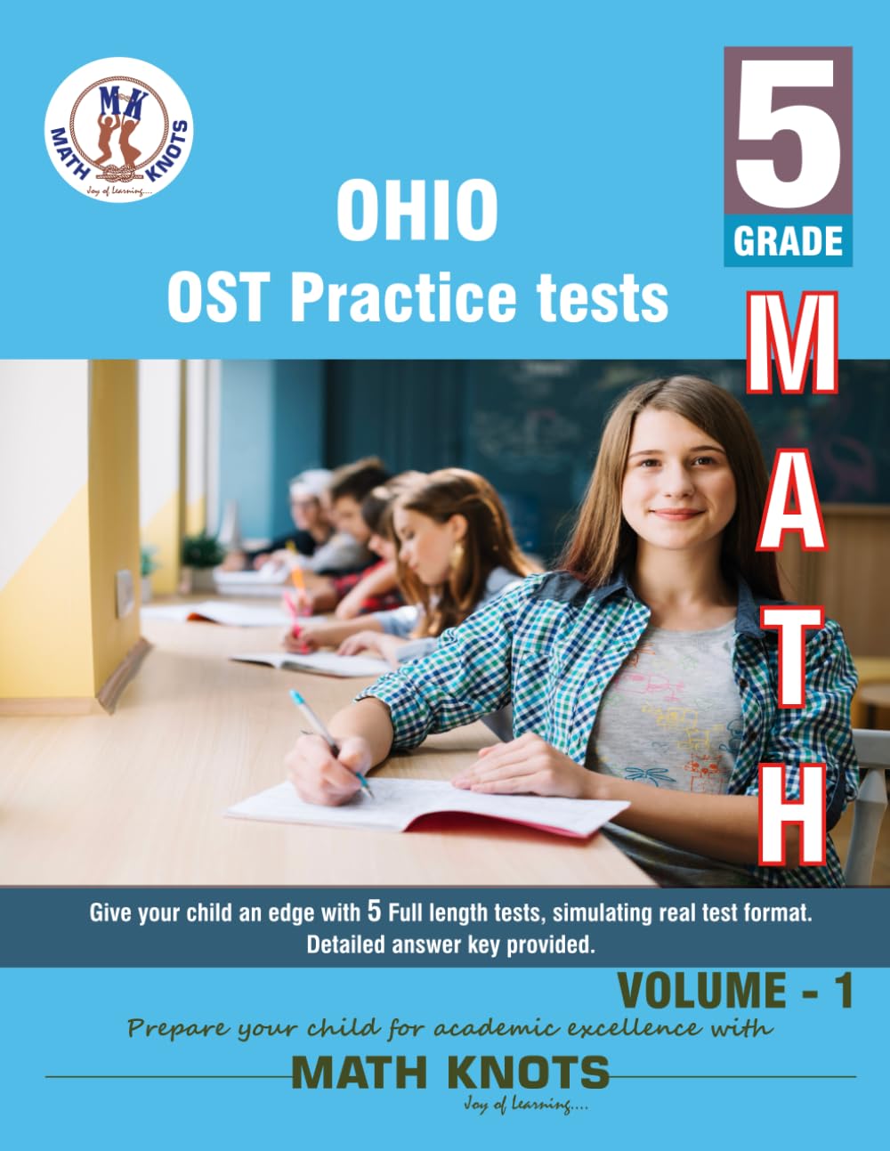 OHIO (OST) , 5th Grade MATH Practice Tests ,Volume 1