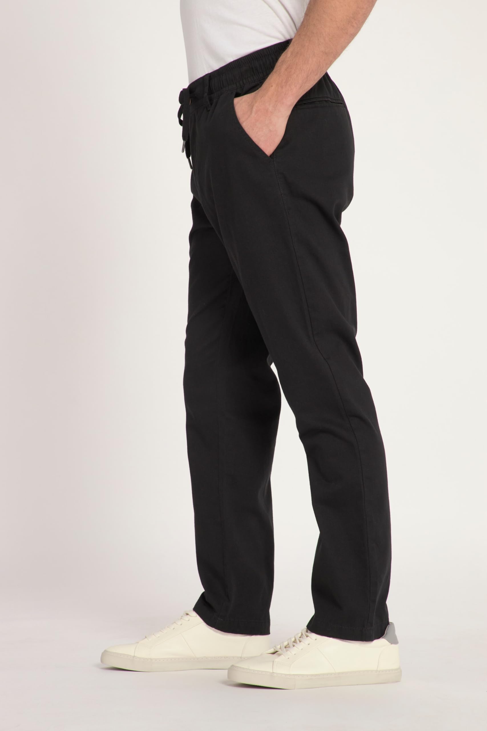 JP 1880 Herren große Größen Übergrößen Menswear L-8XL Hose, Leinenoptik, Basic Fit, legere Passform, Elastikbund 815194