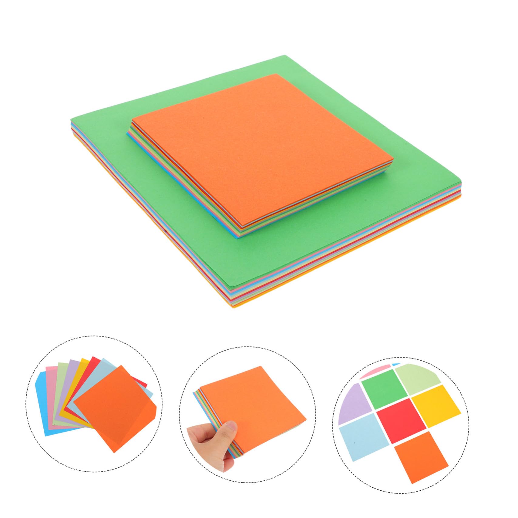 Papel de Origami de Colores para Niños, 10 Bolsas, Cuadrado
