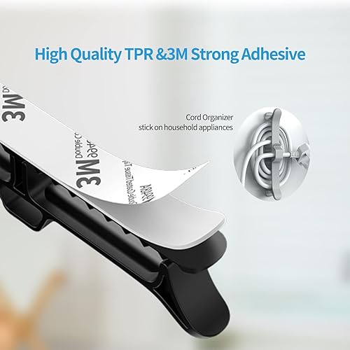 Miniatura 3 de XYOFUN - Organizador de cables para electrodomésticos de cocina 8 unidades soporte de envoltura para bobinador de cables envolturas de cables para