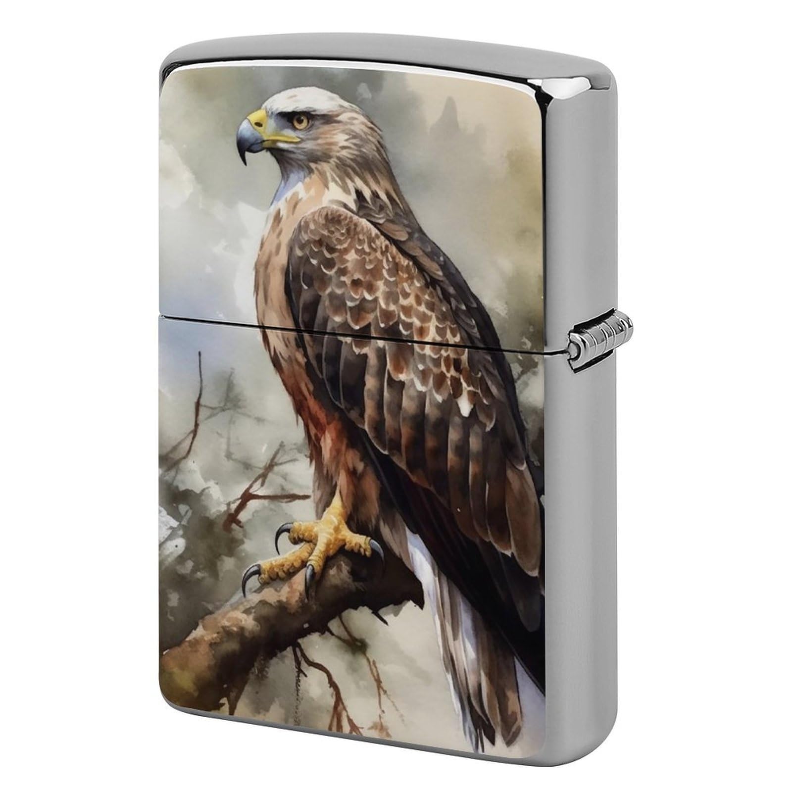 Hawk Sitting in The Tree Lighter Case for Men, Personalized Lighter Cover for Valentine's Day Gifts, Flip-Top Lighters Shell for Outdoor, Portable Lighters Protective Sleeve