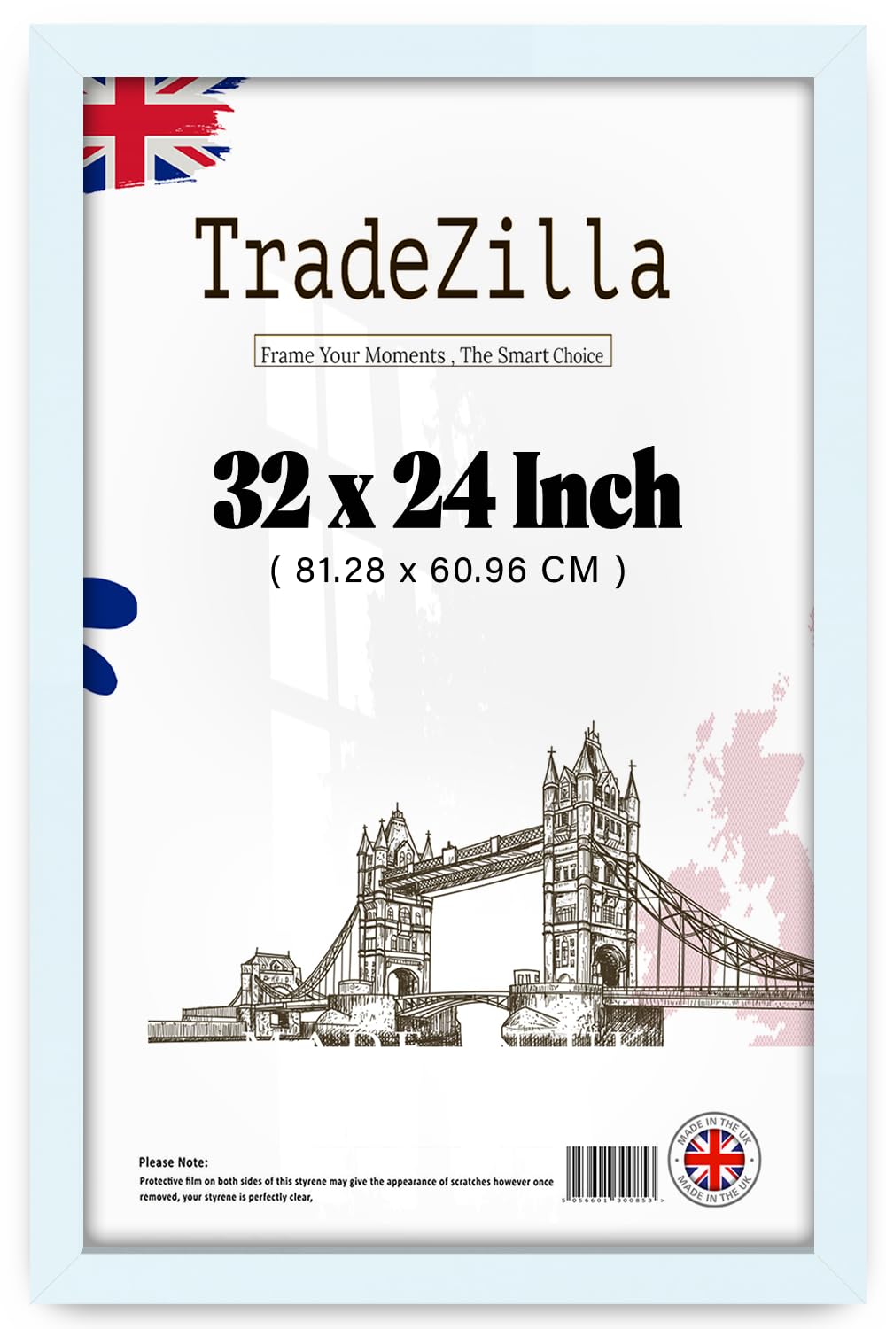 Tradezilla White | Classic (81.28 X 60.96 Cm) Mdf Picture Frame| 32 X 24 | 812.8 X 609.6 Mm Frame Ideal For Stylish Interior Design- [ ]